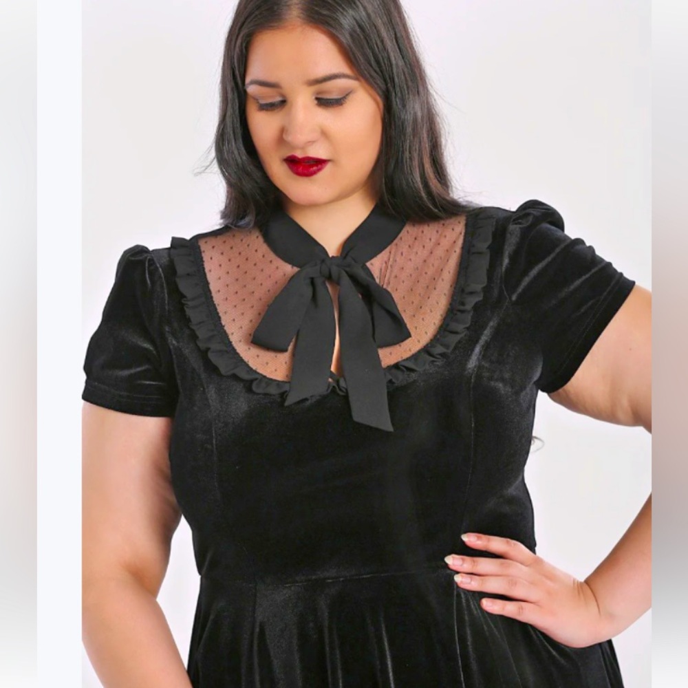 Hell Bunny 🖤 Nova velvet mini dress 🖤 XL